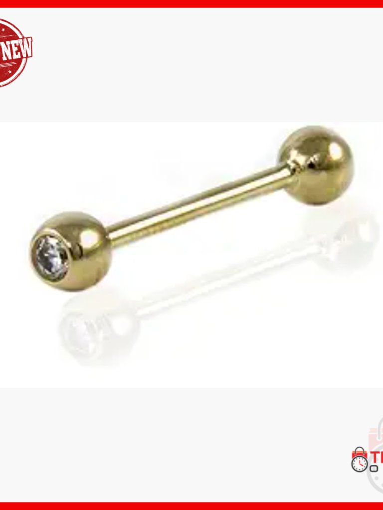 14k Gold Straight Barbell 26mm 14 Gauge Body Piercing Jewelry